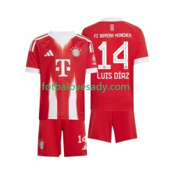 FC Bayern Mnichov Luis Diaz 14 Děti Fotbalový dres Domácí 2025-2026 Krátký rukáv