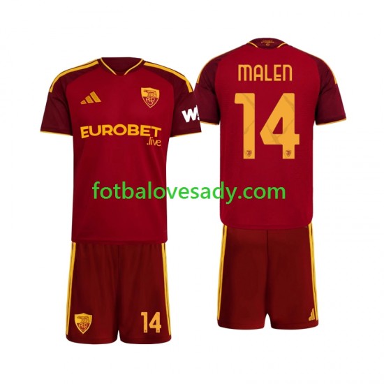 AS Řím Donyell Malen 14 Děti Fotbalový dres Domácí 2026-2027 Krátký rukáv