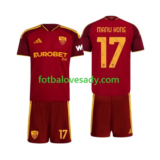 AS Řím Manu Kone 17 Děti Fotbalový dres Domácí 2026-2027 Krátký rukáv