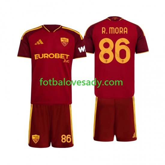 AS Řím Rodrigo Mora 86 Děti Fotbalový dres Domácí 2026-2027 Krátký rukáv