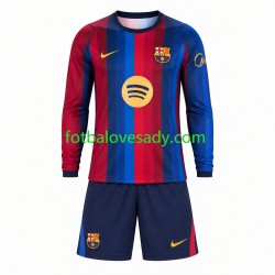 FC Barcelona Děti Fotbalový dres Domácí 2026-2027 Dlouhý rukáv