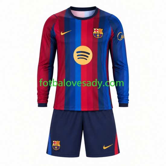 FC Barcelona Děti Fotbalový dres Domácí 2026-2027 Dlouhý rukáv
