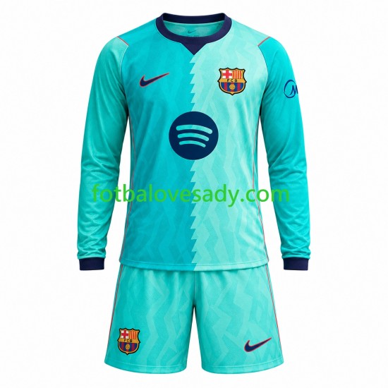FC Barcelona Děti Fotbalový dres Třetí 2026-2027 Dlouhý rukáv