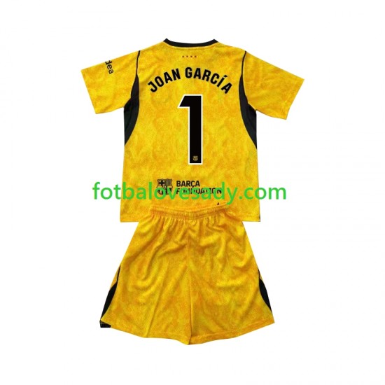 FC Barcelona Brankář Joan Garcia 1 Děti Fotbalový dres Čtvrtý 2026-2027 Krátký rukáv