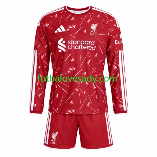 Liverpool Děti Fotbalový dres Domácí 2026-2027 Dlouhý rukáv