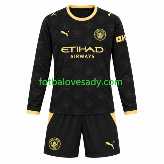 Manchester City Děti Fotbalový dres Venkovní 2026-2027 Dlouhý rukáv