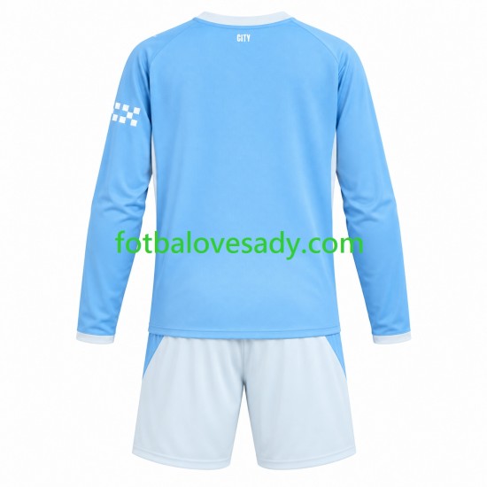 Manchester City Děti Fotbalový dres Domácí 2026-2027 Dlouhý rukáv