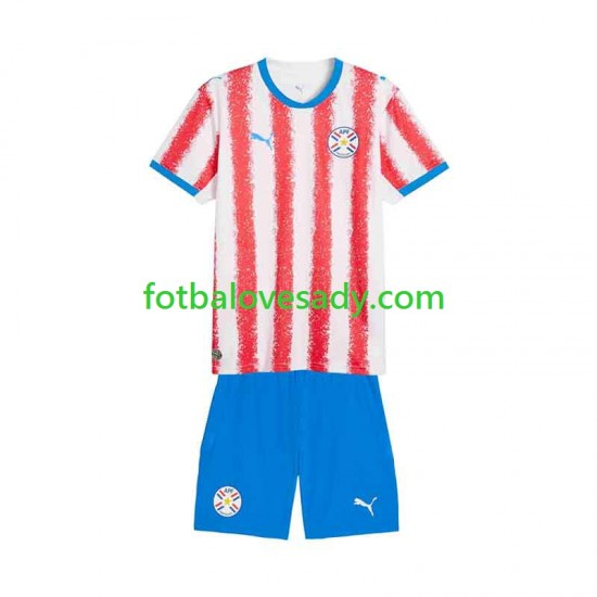 Paraguay 2026 Děti Fotbalový dres Domácí Krátký rukáv