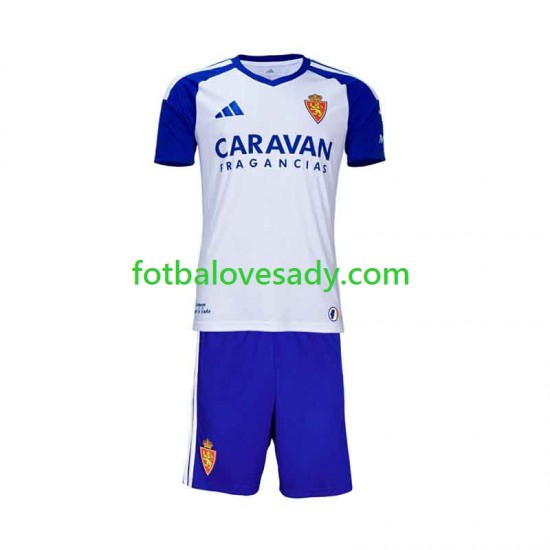 Real Zaragoza Děti Fotbalový dres Domácí 2026-2027 Krátký rukáv