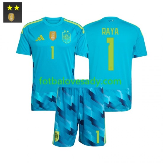 Španělsko Brankář David Raya 1 Děti Fotbalový dres Domácí 2026-2027 Krátký rukáv