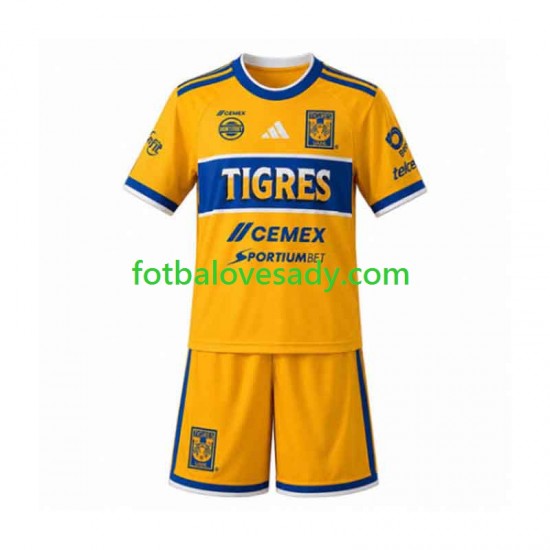 Tigres UANL Děti Fotbalový dres Domácí 2026-2027 Krátký rukáv