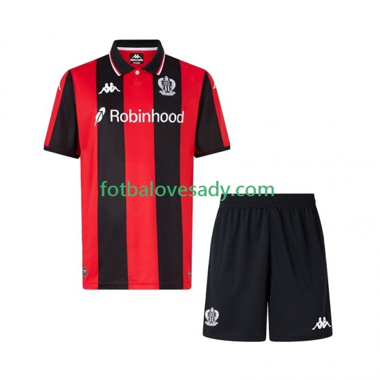 OGC Nice Děti Fotbalový dres Domácí 2025-2026 Krátký rukáv