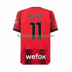 AC Milán Christian Pulisic 11 Muži Fotbalový dres Domácí 2023-2024 Krátký rukáv