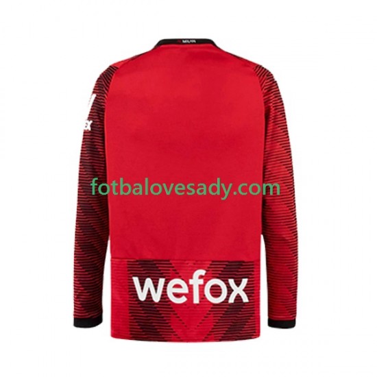 AC Milán Muži Fotbalový dres Domácí 2023-2024 Dlouhý rukáv