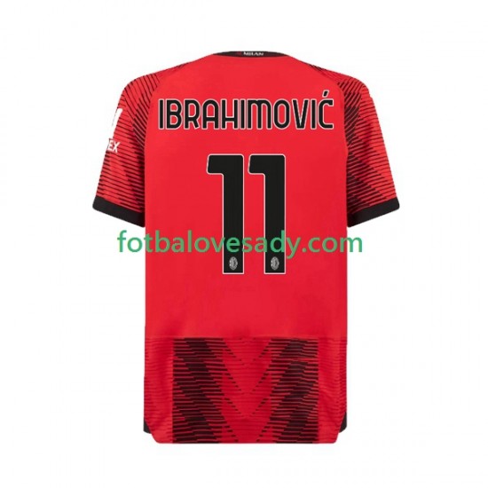 AC Milán Ibrahimovic 11 Muži Fotbalový dres Domácí 2023-2024 Krátký rukáv