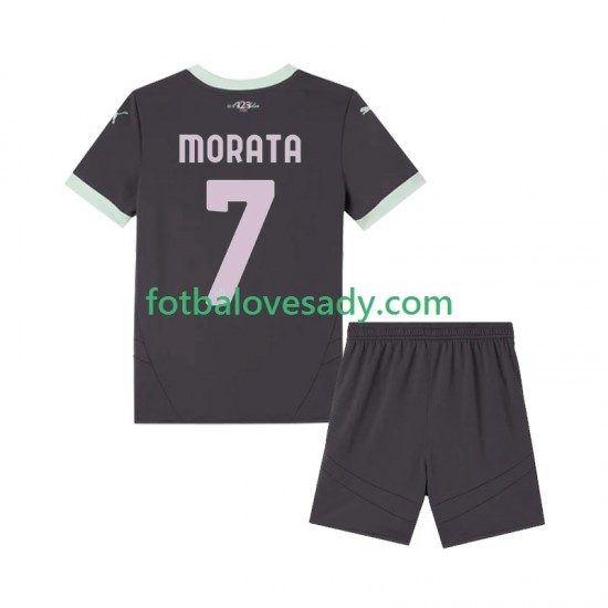 AC Milán Morata 7 Děti Fotbalový dres Třetí 2024-2025 Krátký rukáv