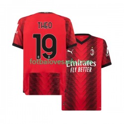 AC Milán Theo Hernandez 19 Muži Fotbalový dres Domácí 2023-2024 Krátký rukáv