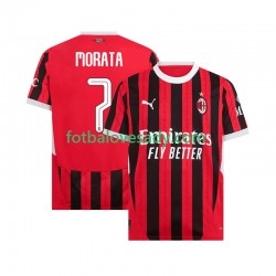 AC Milán UCL Font MORATA 7 Muži Fotbalový dres Domácí 2024-2025 Krátký rukáv