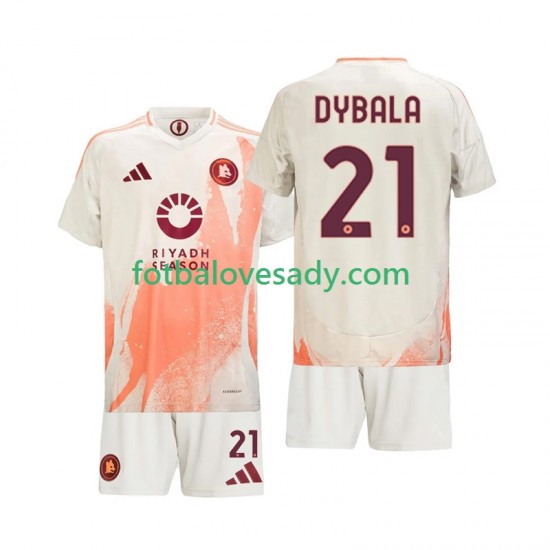 AS Řím Paulo Dybala 21 Děti Fotbalový dres Venkovní 2024-2025 Krátký rukáv