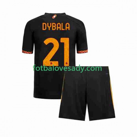 AS Řím Paulo Dybala 21 Děti Fotbalový dres Třetí 2023-2024 Krátký rukáv