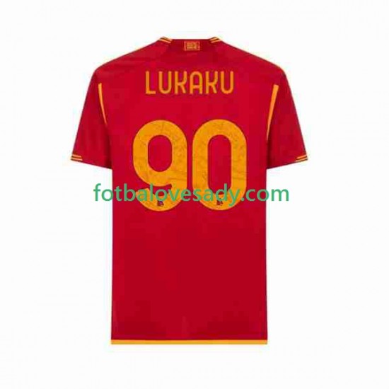 AS Řím Romelu Lukaku 90 Muži Fotbalový dres Domácí 2023-2024 Krátký rukáv