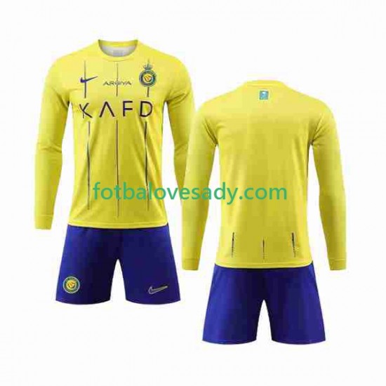 Al-Nassr Děti Fotbalový dres Domácí 2023-2024 Dlouhý rukáv