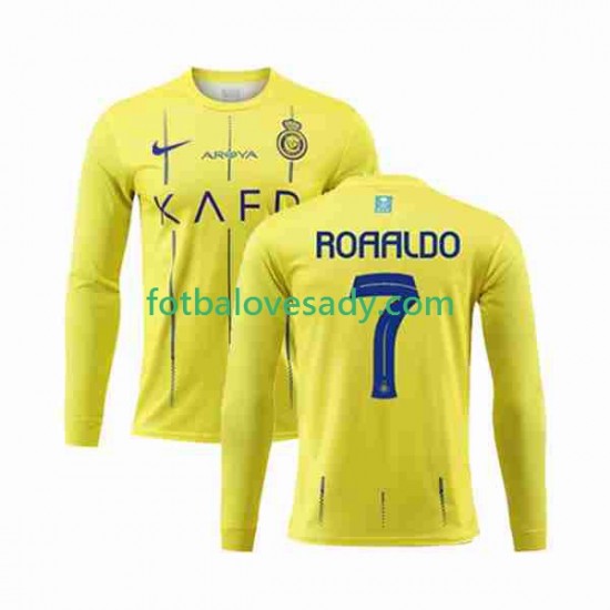 Al-Nassr Ronaldo 7 Muži Fotbalový dres Domácí 2023-2024 Dlouhý rukáv