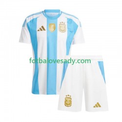 Argentina Copa America 2024 Děti Fotbalový dres Domácí Krátký rukáv