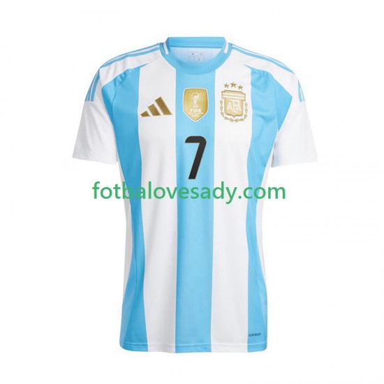 Argentina De Paul 7 Copa America 2024 Muži Fotbalový dres Domácí Krátký rukáv