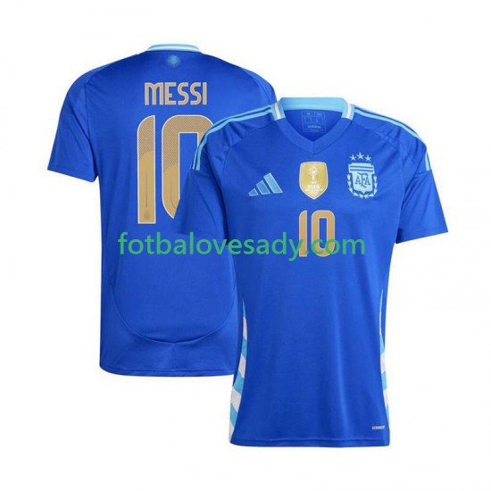 Argentina Lionel Messi 10 Copa America 2024 Muži Fotbalový dres Venkovní Krátký rukáv