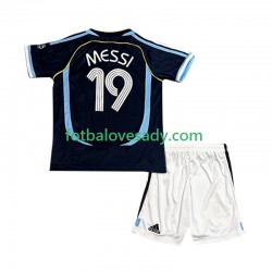 Argentina Retro Lionel Messi 19 2006 Děti Fotbalový dres Venkovní Krátký rukáv