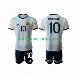 Argentina Maradona 10 2019-2020 Děti Fotbalový dres Domácí Krátký rukáv