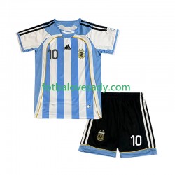 Argentina Retro Maradona 10 2006 Děti Fotbalový dres Domácí Krátký rukáv