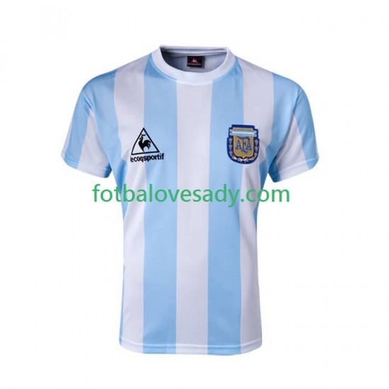 Argentina Retro 1986 Muži Fotbalový dres Domácí Krátký rukáv