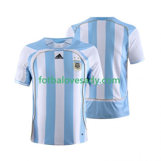 Argentina Retro 2006 Muži Fotbalový dres Domácí Krátký rukáv