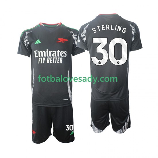 Arsenal Sterling 30 Děti Fotbalový dres Venkovní 2024-2025 Krátký rukáv