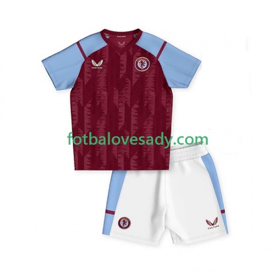 Aston Villa Děti Fotbalový dres Domácí 2023-2024 Krátký rukáv