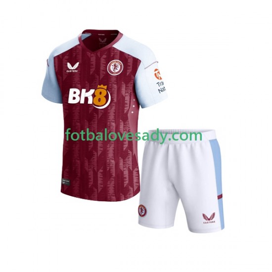 Aston Villa Děti Fotbalový dres Domácí 2023-2024 Krátký rukáv