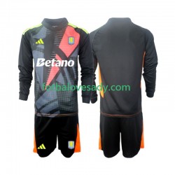 Aston Villa Brankář Děti Fotbalový dres Domácí 2024-2025 Dlouhý rukáv