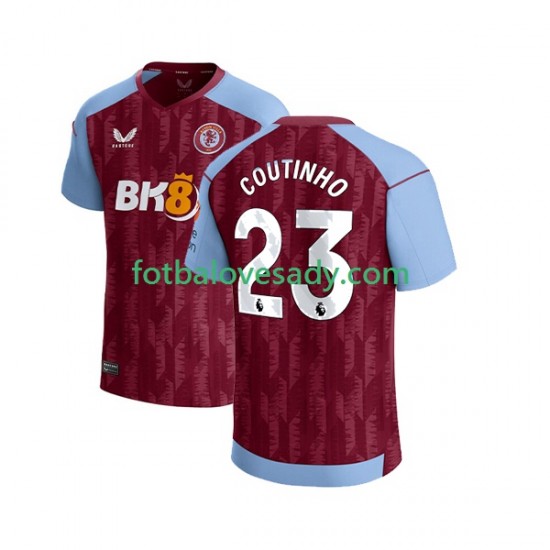 Aston Villa Philippe Coutinho 23 Muži Fotbalový dres Domácí 2023-2024 Krátký rukáv