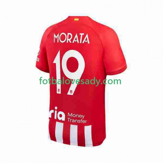 Atlético Madrid 2 Alvaro Morata 19 Muži Fotbalový dres Domácí 2023-2024 Krátký rukáv