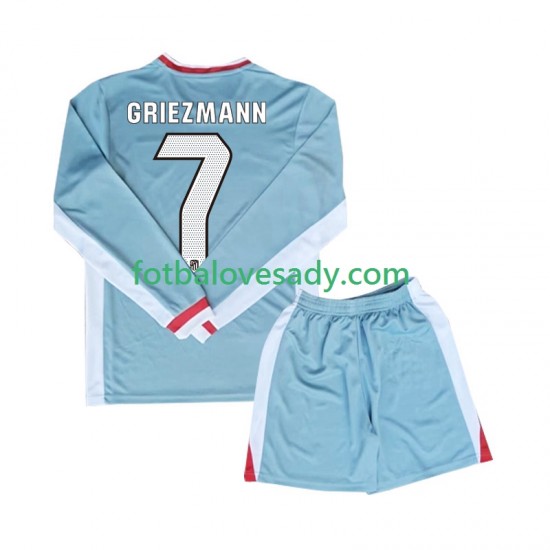 Atlético Madrid Antoine Griezmann 7 Děti Fotbalový dres Venkovní 2024-2025 Dlouhý rukáv