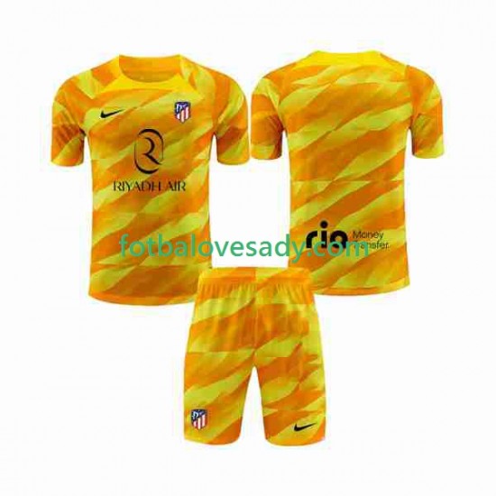 Atlético Madrid Oranžový Brankář Děti Fotbalový dres 2023-2024 Krátký rukáv