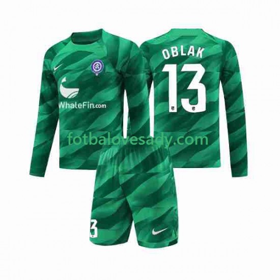 Atlético Madrid Brankář Jan Oblak 13 Děti Fotbalový dres Venkovní 2023-2024 Dlouhý rukáv