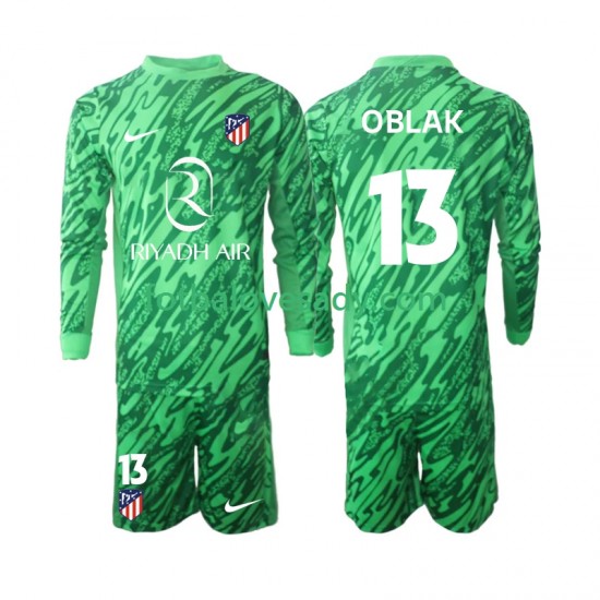 Atlético Madrid Brankář Jan Oblak 13 Děti Fotbalový dres Venkovní 2024-2025 Dlouhý rukáv
