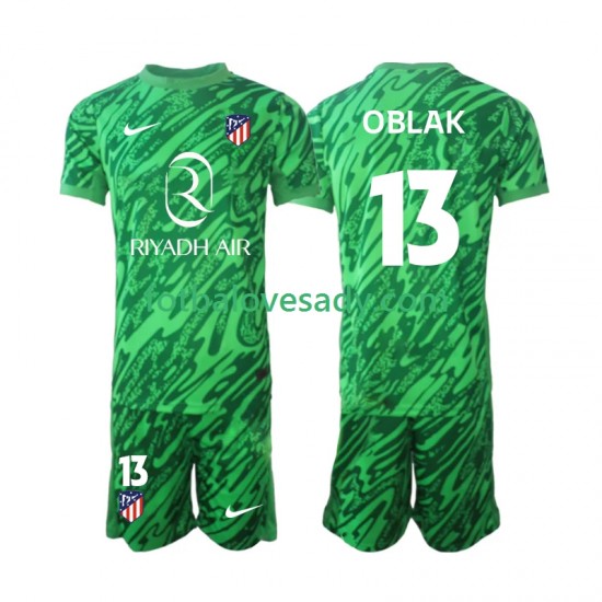 Atlético Madrid Brankář Jan Oblak 13 Děti Fotbalový dres Venkovní 2024-2025 Krátký rukáv