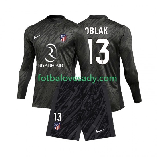 Atlético Madrid Brankář Jan Oblak 13 Děti Fotbalový dres Domácí 2024-2025 Dlouhý rukáv