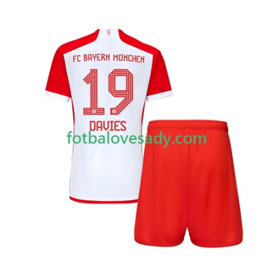 FC Bayern Mnichov Alphonso Davies 19 Děti Fotbalový dres Domácí 2023-2024 Krátký rukáv