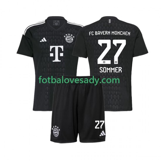 FC Bayern Mnichov Brankář Yann Sommer 27 Děti Fotbalový dres Domácí 2023-2024 Krátký rukáv