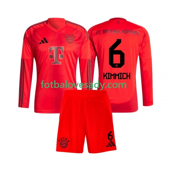 FC Bayern Mnichov Joshua Kimmich 6 Děti Fotbalový dres Domácí 2024-2025 Dlouhý rukáv
